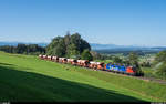 SBB Cargo Re 6/6 11672  Balerna  mit der zweiten Hlfte des Kieszuges nach Bretswil Tobel am 21.