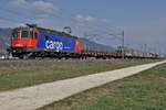 REFIT 3 Re 620 027-3 „LUTERBACH-ATTISHOLZ“ 
Wie aus dem TRUCKLI präsentierte sich am 10. März 2021 die nigelnagelneue Solothurnerin mit ihrem Güterzug in Oberbuchsiten.
Foto:  Walter Ruetsch
