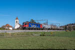 Am 24.03.2021 ist SBB Cargo Re 620 024-0 mit einem Kesselzug von Zollikofen nach Cornaux unterwegs und konnte hier bei Aegerten/Brügg BE aufgenommen werden.