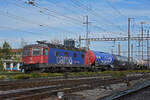 Re 620 067-9 durchfährt am 19.10.2022 den Bahnhof Pratteln.