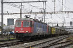 Re 620 063-8 durchfährt am 17.01.2023 den Bahnhof Pratteln.