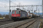 Re 620 005-9 durchfährt am 17.02.2023 den Bahnhof Möhlin.