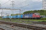 Re 620 079-4 durchfährt am 18.04.2024 den Bahnhof Pratteln.