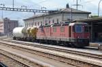 Prototyp Re 6/6 11602 wartet in Ziegelbrcke auf die Ausfahrerlaubnis.
09.07.2010