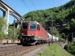 Re 6/6 11634 mit kurzem GZ in den Kehrschleifen der Biaschina-Schlucht am 24.05.2012