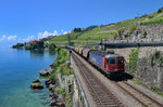 Re 620 058 mit einem Getreidezug am 22.06.2016 bei St.