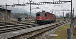 Eine Re 620 fährt solo durch den Bahnhof Arth-Goldau  Foto aufgenommen am 29.12.16