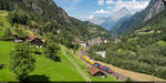 SBB Cargo Re 420 288 & Re 620 067 / Gurtnellen, 14. August 2023<br>
Bauextrazug Altdorf - Rivera-Bironico