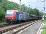 481 006-5 der SBB Cargo durchfhrt mit einem leeren Autozug den Gbf Bottrop.