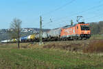 HRS 482 048-6 mit Kesselzug vor Uhingen 28.12.2019