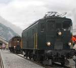 Die SBB Historic stellte die verschiedensten Fahrzeugen am Publikumsanlass des Gotthard Basistunnels aus.