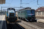 Am 1. Mai 2019 wurde der BLS Tm 236 340 mit der SBB Historic Ae 6/6 11421  GRAUBÜNDEN  von Oberburg nach Vallorbe überführt. Die Aufnahmen sind bei der Umfahrung in Burgdorf, in Lyssach und bei Münchenbuchsee entstanden.
Foto: Walter Ruetsch 