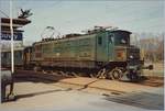 Vouvry vor einigen Jahren mit der SBB Ae 4/7 10960 mit ihrem  GmP  (ohne Güterlast) auf der Fahrt von Bouveret nach St-Maurice beim etwas längeren Halt in Vouvry.