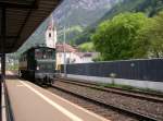 Gotthard 2008 - Mit der schnen Kirche von Flelen am Urner See prsentiert sich am 25.05.2008 die SBB Ae 4/7 10997 uns ein weiteres Mal.