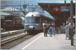 Ae 4/7 10926 und RAe TEE/graue Maus in Chur. (Archiv 05/89)