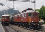 100 Jahre BLS: Zwei Sonderzge mit Ae 6/8 208 und Ae 6/8 205 in Frutigen am 29.