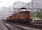 100 Jahre BLS: Doppeltraktion Ae 6/8 205 und Ae 6/8 208 mit Jubilumszug in Kandersteg am 29.