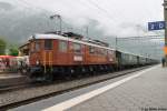 Die vom historischen Erbe der bls liebevoll gepflegte mayesttische Ae 6/8 205 am 29.6.2013 in Frutigen.