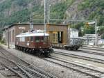 BLS - Ae 6/8  208 vor dem BLS Depot in Brig am 07.09.2013