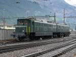 SBB Historic - Ae 8/14 11801 an einer Fitnessfahrt im Bahnhofsareal in Erstfeld am 01.08.2015 