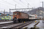 Die selten eingesetzte SBB Historic Be 4/7 12504 mit der Überführung des SBB Schul- und Erlebniszuges von Olten nach Bern am 3.