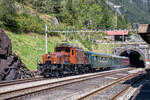 Ce 6/8 II 14253 bei der Einfahrt in Wassen anlässlich der Gotthard Bahntage am 18.09.2021.