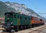 SBB HISTORIC: Ae 3/5 10217 (1924), Be 4/7 12504 (1922) und Ce 6/8 ll 14253 (1919) in Erstfeld am 7.