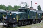 Ein Schweizer Krokodil in Schweden! SBB Historic 14305 steht am 12 September 2015 ins Eisenbahnmuseum von Gävle während das 100 Jahresjubiläum Elektrische Züge in Schweden.