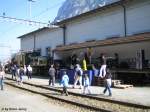 Eine Steelband spielte anlsslich des Gotthardjubilums am 8.9.07 in Erstfeld im einen zur Bhne umgewandelten Gterwagen, zusammen mit der Ce 6/8 ''' 14305.