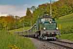 In Mammern fährt das Krokodil Be 6/8 III 13302 nach dem Besuch der Arbon Classic 2016 am 7.5.2016 mit ihrem Sonderzug nach Winterthur vorüber.