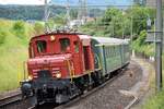 De 6/6 15301 des Vereins Historische Seethalbahn am 15.06.2019 auf dem Weg von Brugg nach Hochdorf via Rotkreuz - Luzern mit zwei vom Verein Mikado geliehenen Wagen.