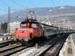 SBB - Rangierlok Ee 3/3 16451 im Bahnhof von Biel/Bienne am 18.02.2012