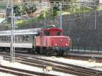 SBB - Rangierlok Ee 3/3 16448 bei Rangierfahrt im Bahnhof Bellinzona am 18.09.2013