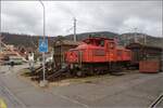 Vor dem Schneidbrenner gerettet, harrt Ee 3/3 II 16515 in Balsthal der Dinge, die da kommen.