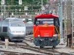 SBB - Rangierlok 922 020-3 bei Rangierfahrt im Bahnhof Bern am 09.09.2011