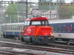 SBB - Rangierlok 922 009-6 im Regen im Bahnhofsareal vom Hauptbahnhof Bern am 18.09.2011