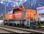 BLS - Rangierlok Ee 936 135-3 abgestellt in Interlaken/Bönigen am 09.03.2024 .. Standort des Fotografen Ausserhalb des Geleibereich