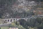 Zum Hundertjahrjubiläum 2019 fuhr SBB Historic mit drei Krokodilen über den Gotthard. Hier bei der Rückfahrt in Wassen.