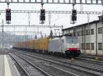 Railpool - Lok 186 006 mit Güterzug bei der durchfahrt im Bahnhof Burgdorf am 02.02.2014