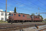 Doppeltraktion, mit den BLS Loks 425 185 und 425 184, durchfährt den Bahnhof Pratteln. Die Aufnahme stammt vom 13.09.2019.