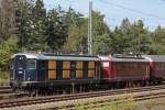 Die CentralBahn Loks 10008 und 10019 standen am 19.8.11 mit einem Suferzug abgestellt in Wittlich Hbf.