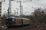 Die Centalbahn 10008 fuhr am 11.3.12 mit einem Sonderzug durch Dsseldorf-Volksgarten.