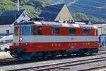 Der Star beim Re 4/4 Jubiläum, die Re 4/4 11141 die vom DSF zurück in den Zustand der damaligen Swiss Expres-Zeit zurückgebaut haben, am 15.9.24 am rangieren in Balsthal.