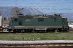 Re 420 330-3 auf Rangierfahrt in Solothurn am 1. April 2019.
Foto: Walter Ruetsch