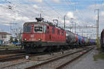 Re 420 239-6 durchfährt den Bahnhof Pratteln. Die Aufnahme stammt vom 04.03.2020.