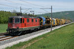 Re 420 339-4 mit Sonderleistung bei Murgenthal am 24. April 2020.
Foto: Walter Ruetsch