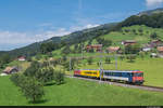 SBB Re 420 138-0 ist am 29.07.2020 mit dem Messzug unterwegs nach Rothenthurm. Hier bei Steinenberg aufgenommen.