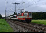 SBB - Lok 420 109 mit div. Personenwagen unterwegs bei Lyssach am 28.09.2020