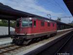 Die Re 4/4'' 11168 steht am 28.7.08 als Lokzug 95437 in Landquart.