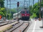 SBB - Re 4/4 11227 mit Schnellzug von Chur nach St.Gallen bei der einfahrt in den Bahnhof Altsttten am 03.09.2008
